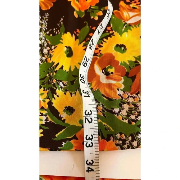 Vintage Women’s Medium Floral Fit & Flare Mini Dress Pleated Back Zipper handmad - Picture 10 of 12